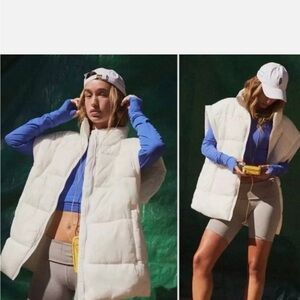 FP Movement White Puffer Vest EIC Sz L